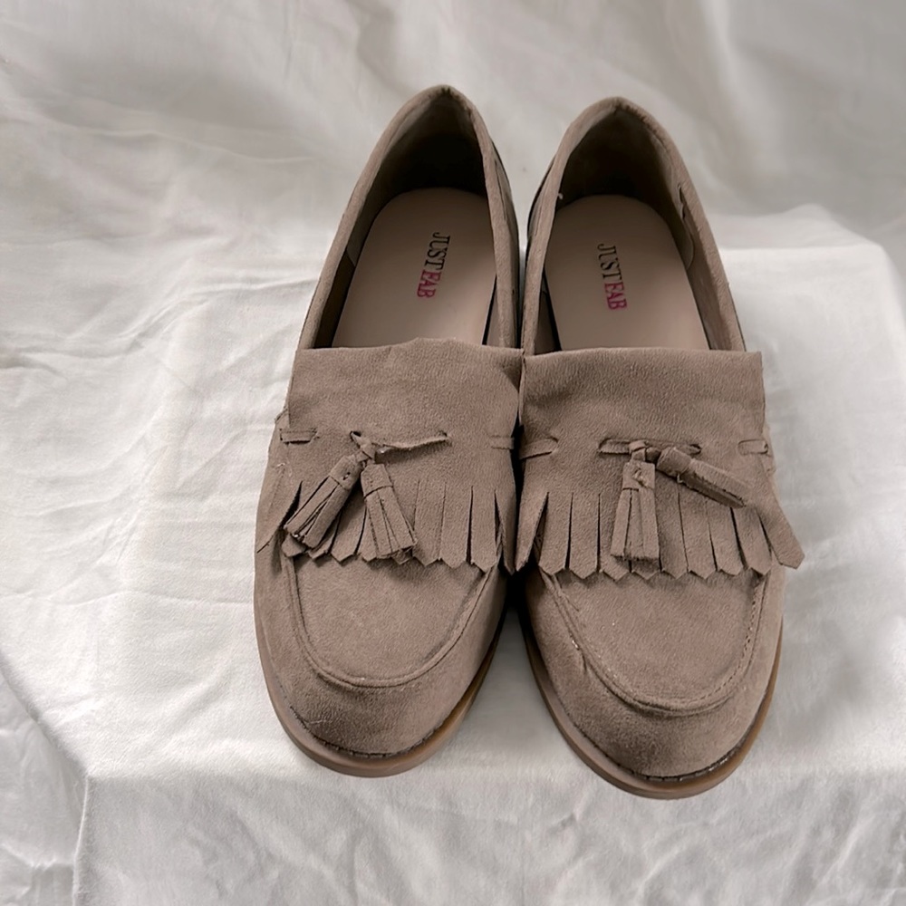 Just fab ladies, loafer, size 9, colour is sand.